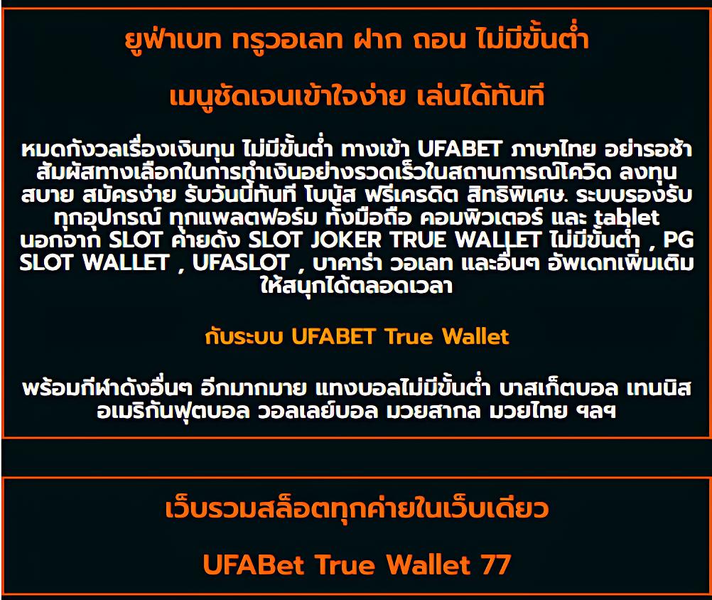 สล็อต ฝากถอน TRUE Wallet เว็บตรง สมัครง่ายได้เงินจริงมั่นใจในทุกการเดิมพัน